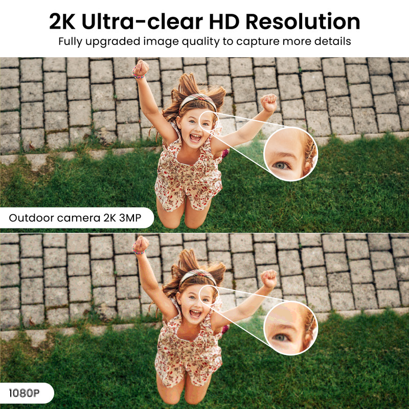 2pcs AOQEE Wifi Security Camera System Out/Indoor Human Detection 24/7 Recording gallery