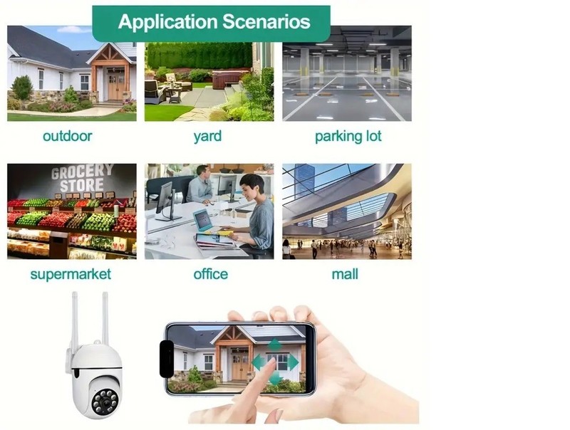 Smart AI Motion Outdoor Wireless Security Camera – Home Security – T003 gallery