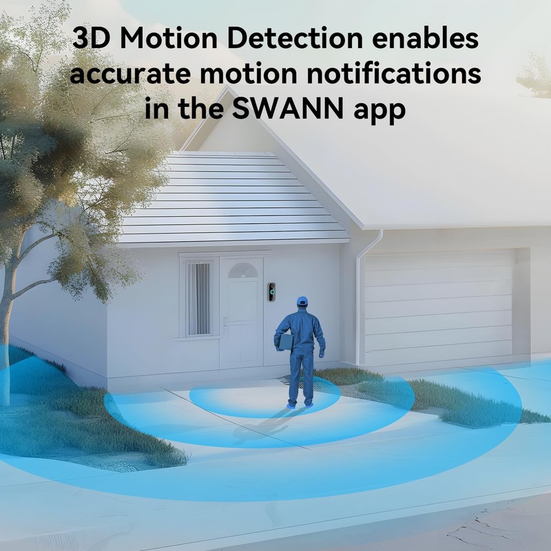Swann Buddy4K UHD Wireless Video Doorbell & Chime No Monthly Fee Ultra-Wide 165° gallery
