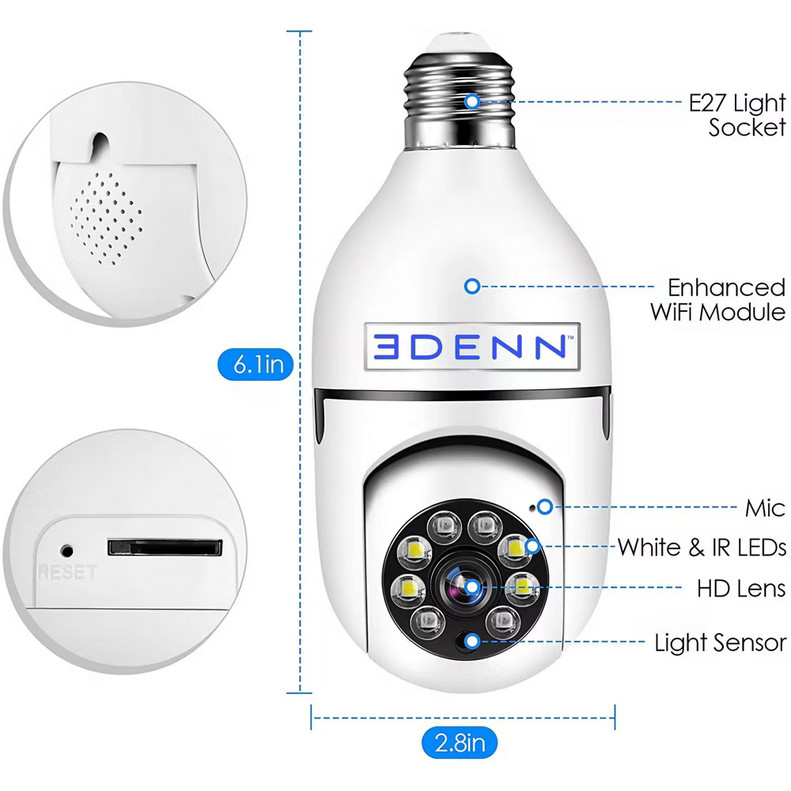 Edenn I-Defend Security Camera 1080P & Smart Night Vision - Full HD gallery