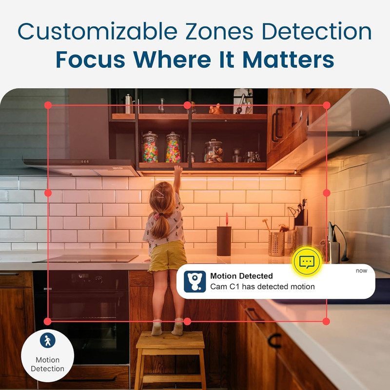 Indoor Camera, Cameras for Home Security with Night Vision, Pet Camera with Phon gallery
