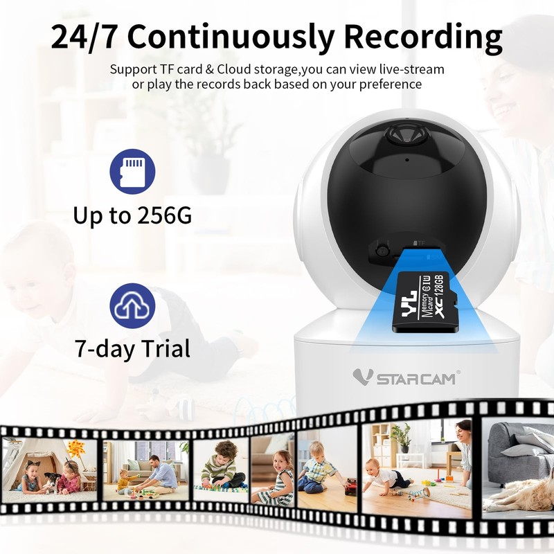 Indoor Security Camera 1080P HD WiFi Baby Pet Monitor 2-Way Audio App gallery