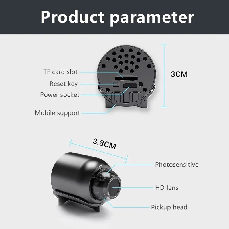 1080P HD Mini Camera WiFi Baby Monitor Indoor Safety Security Surveillance Night gallery
