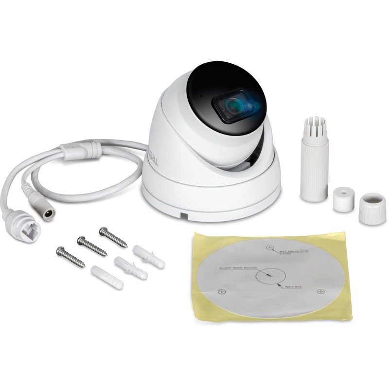 Indoor Outdoor 5MP H.265 PoE IR Fixed Turret Network , IP66 Housing, IR Night... gallery