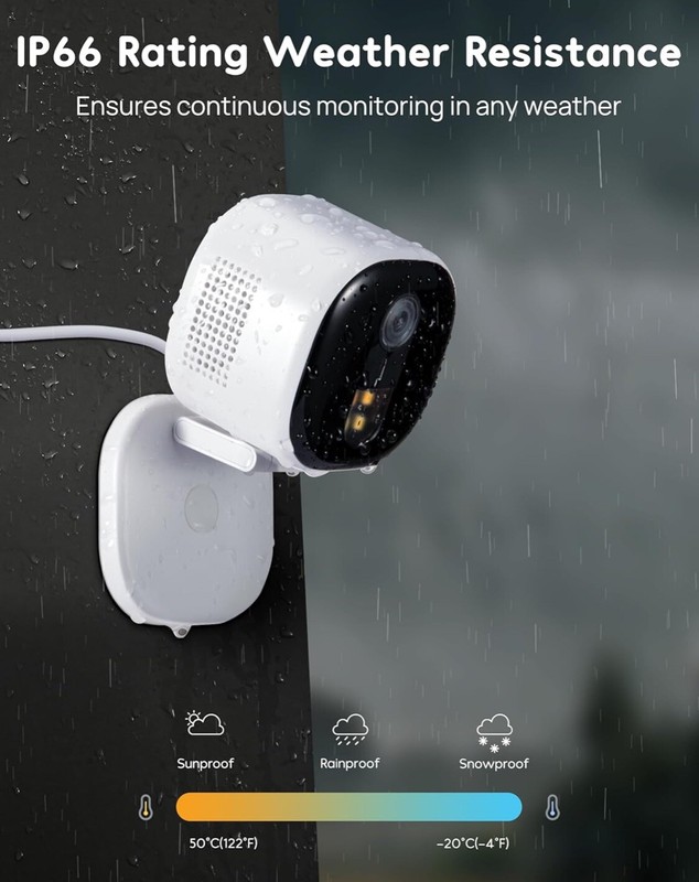 winees Security Cameras Outdoor, Wired 2K Wi-Fi Cameras for Home Security gallery