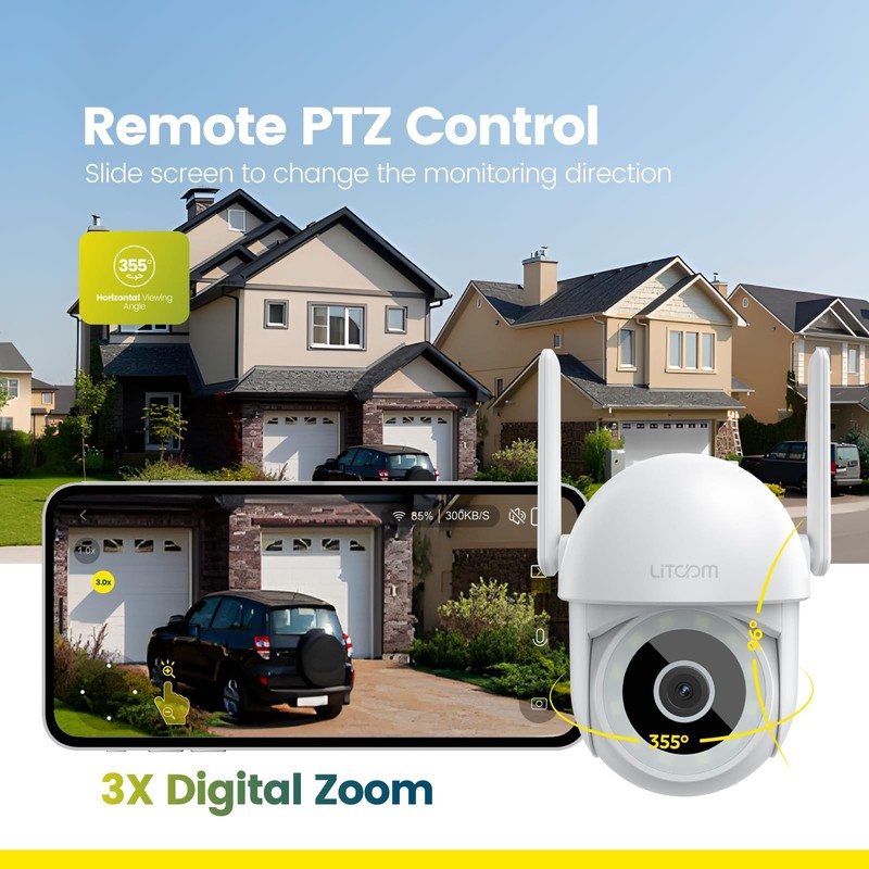 2.5K Security Camera Outdoor, 2.4G Wi-Fi Camera for Home Security Outdoor wit... gallery