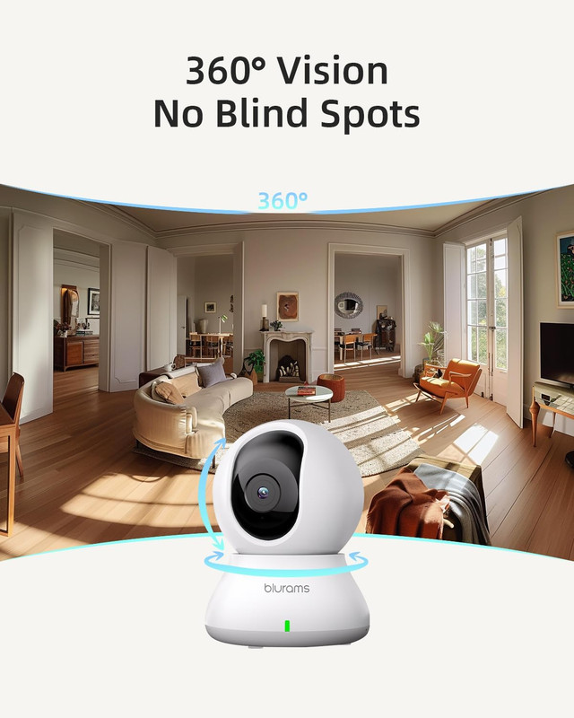 Indoor Security Camera, 5Ghz/2.4Ghz Dual-Band, 2K PZT Pet Camera with Phone App, gallery