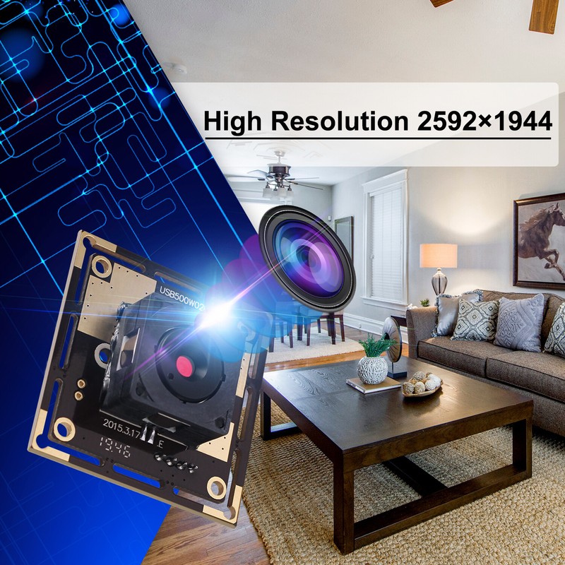 5MP USB Camera Module For Raspberry Pi OV5640 Webcam w/ 30Degree Autofocus Lens gallery
