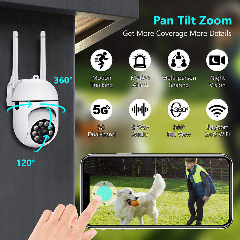 4PCS Camaras De Seguridad Para 360 5G WIFI Inalambrica Con Vision Nocturna Audio gallery