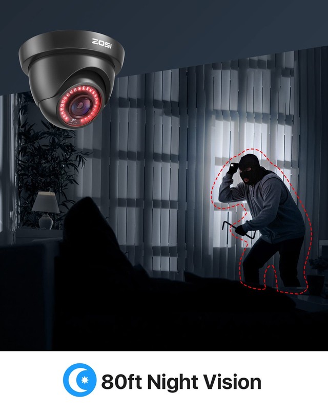 Juego De Cuatro Camaras Domo Resistentes Al Clima Với Vision Nocturna Pro gallery