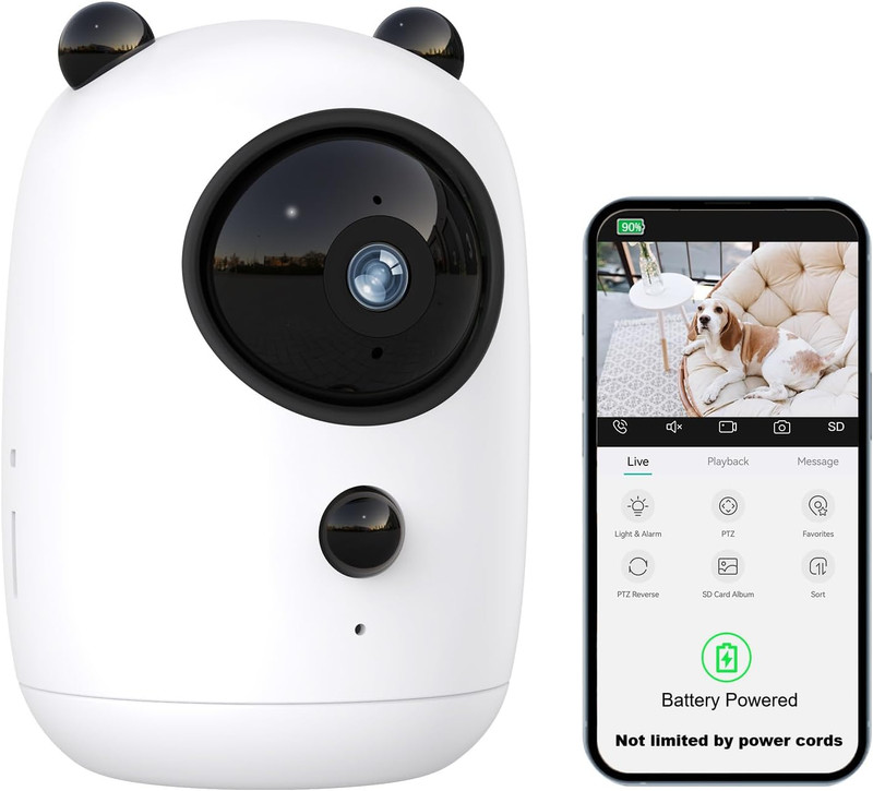 4MP 2K Security Camera Wireless 2.4Ghz Wifi Indoor Cameras for Home Security Ind