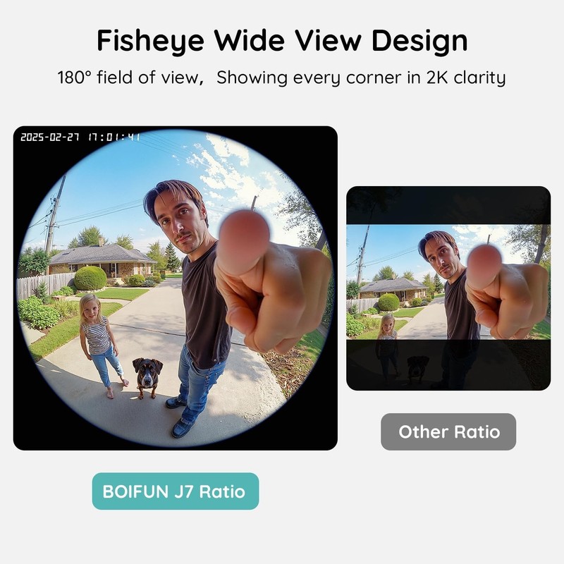 Wireless Video Doorbell Camera, 180° Wide Angle, 2K HD, AI Human Detection, Nigh gallery
