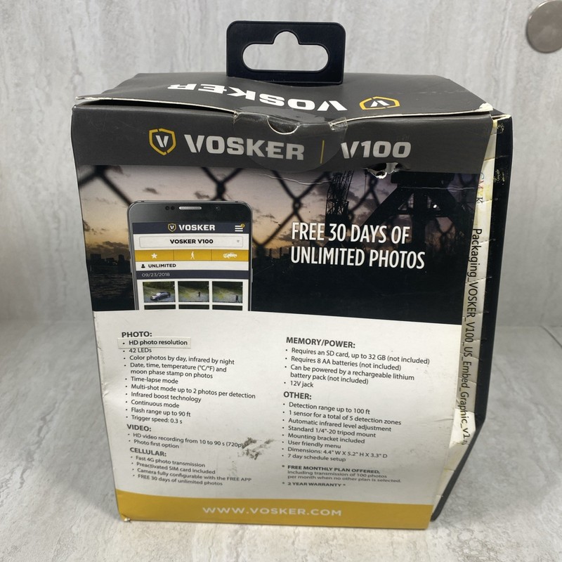 Vosker V100 LTE Cellular Security Camera No Required WiFi Weather Resistant gallery