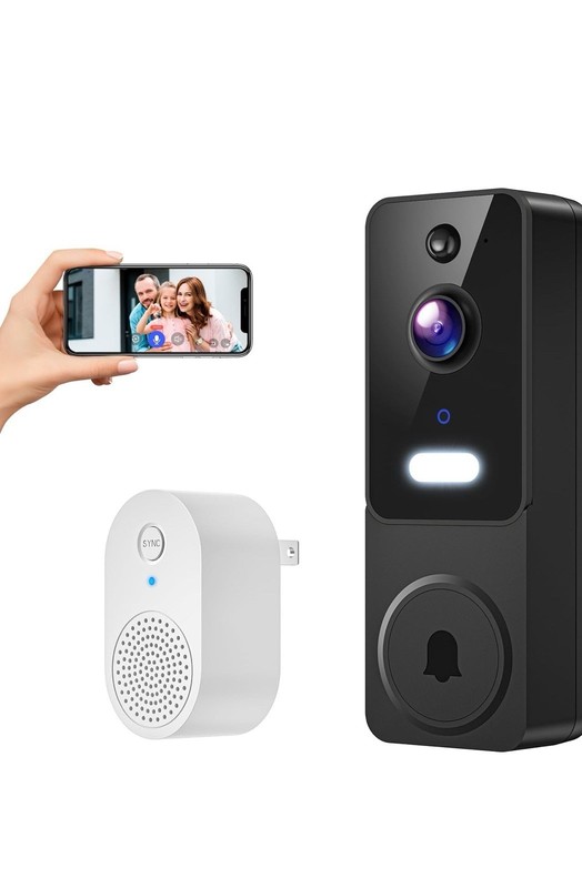 Video Doorbell Camera Wireless with Doorbell Receiver, Battery Powered, AI Hu…