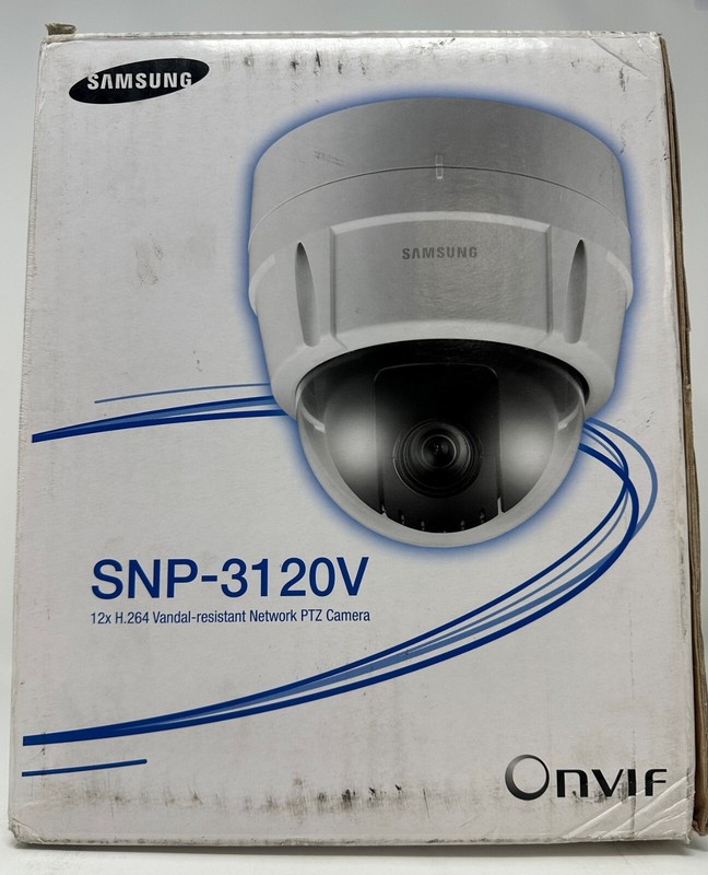 SAMSUNG SNP-3120VN 12xH.264 Vandal-Resistant Network PTZ Camera,New in Box
