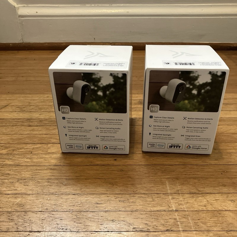 (2) Arlo Essential Outdoor Wireless Live HD Security Cameras 2nd Generation gallery