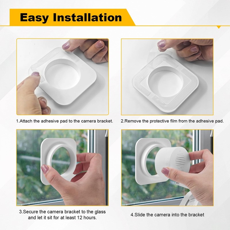 Security Camera Window Mount 2 Pack No Drill for Tapo C120 C121 - Strong gallery
