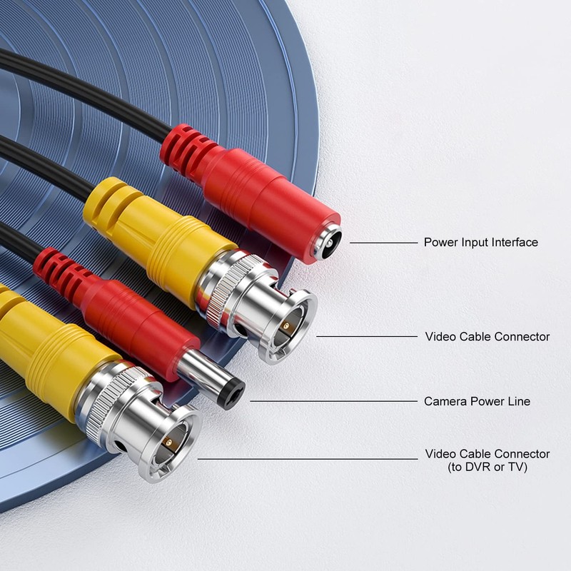 WILDHD 200ft Bnc Cable All-in-One Siamese Video and Power 200FT 1PACK, Black gallery