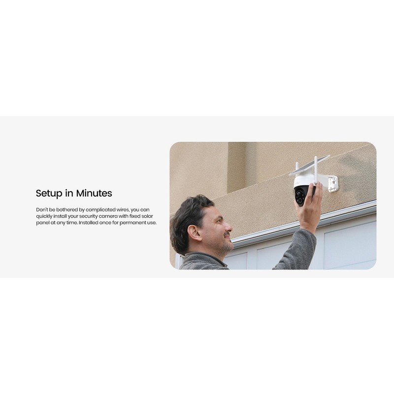 2K QHD 3.0-MP Wi-Fi® Outdoor AI-Smart Solar Security Camera with Panoramic... gallery
