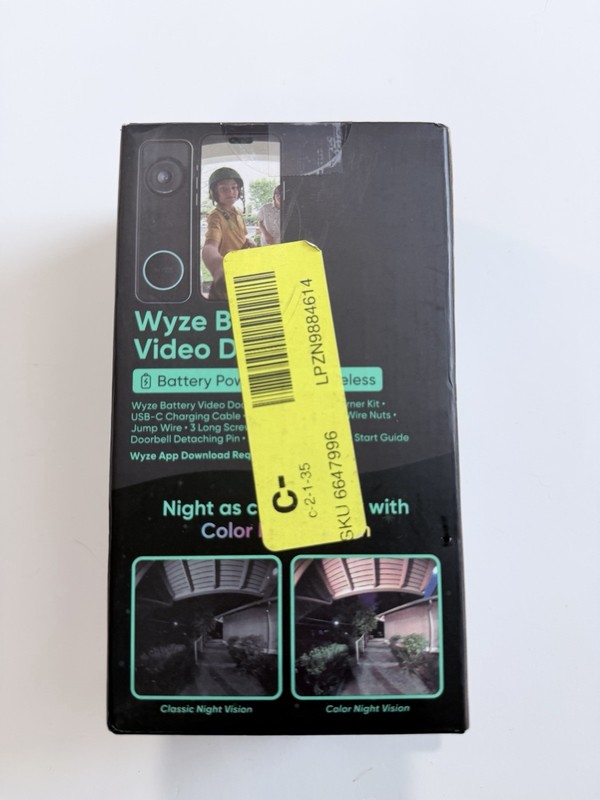 Wyze Battery Video Doorbell Wireless Camera, 1536x1536 HD+ with Color Night gallery