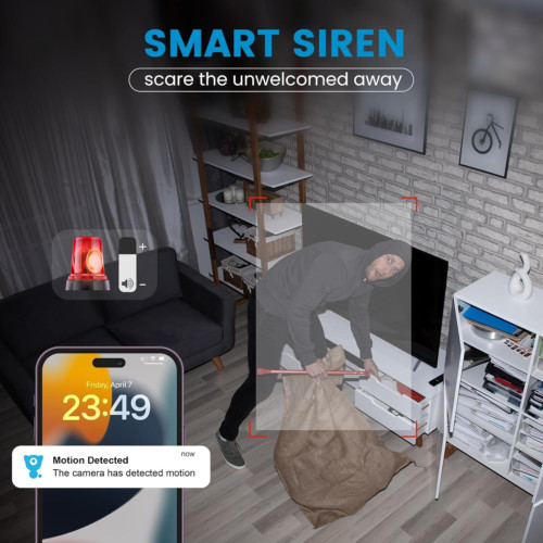 litokam Security Camera Indoor 2K, 360 Pan/Tilt Cameras 1 Pack-2.4GHz, White gallery