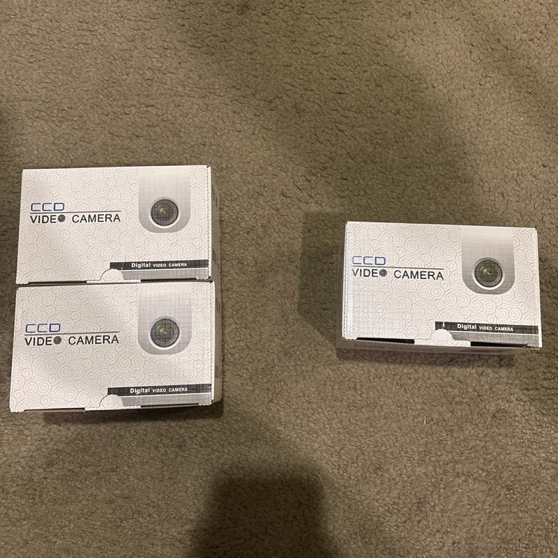 NEW Lot Of 3 Sony CCD 700TVL 3.6mm Lense Color Security Cameras 1/4 And 1/3 Inch