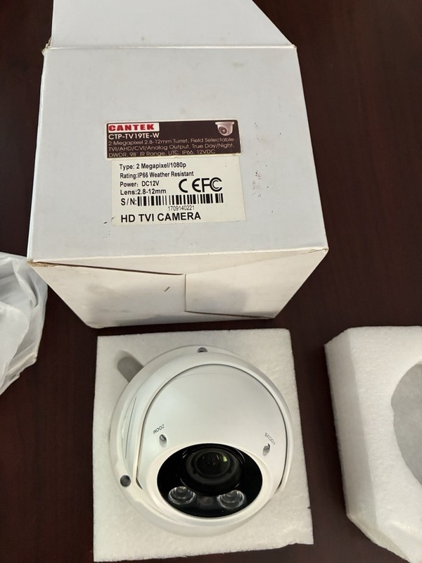 Cantek CTP-TV 19TE 2.8-12mm -2mp Outdoor HD-TVI/AHD Dome Camera See Photos.New gallery