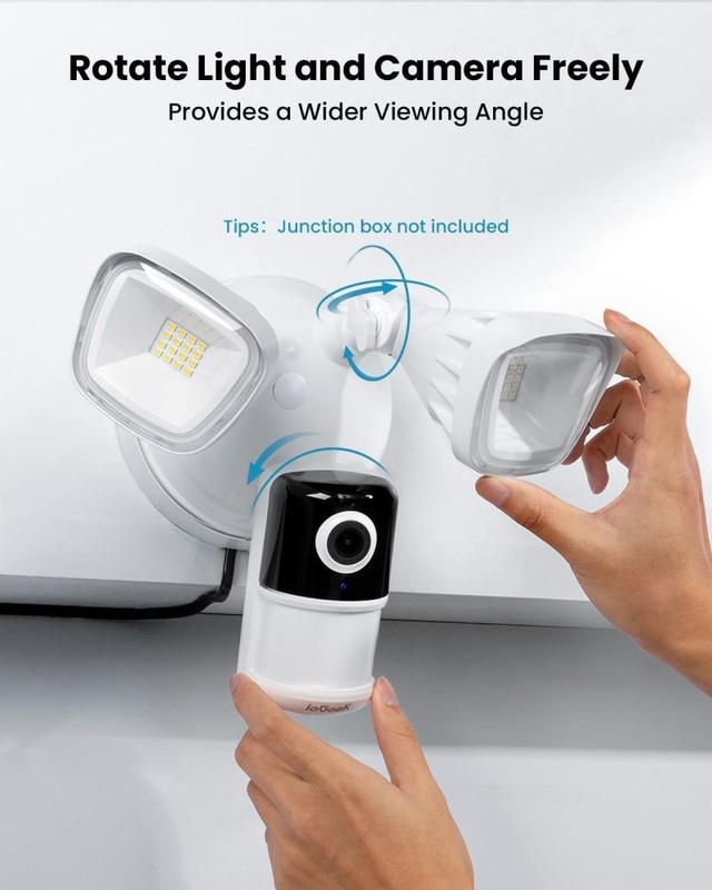 Floodlight Camera, 5MP Outdoor Security Light with Cameras, 5G/2.4G WiFi Wired gallery