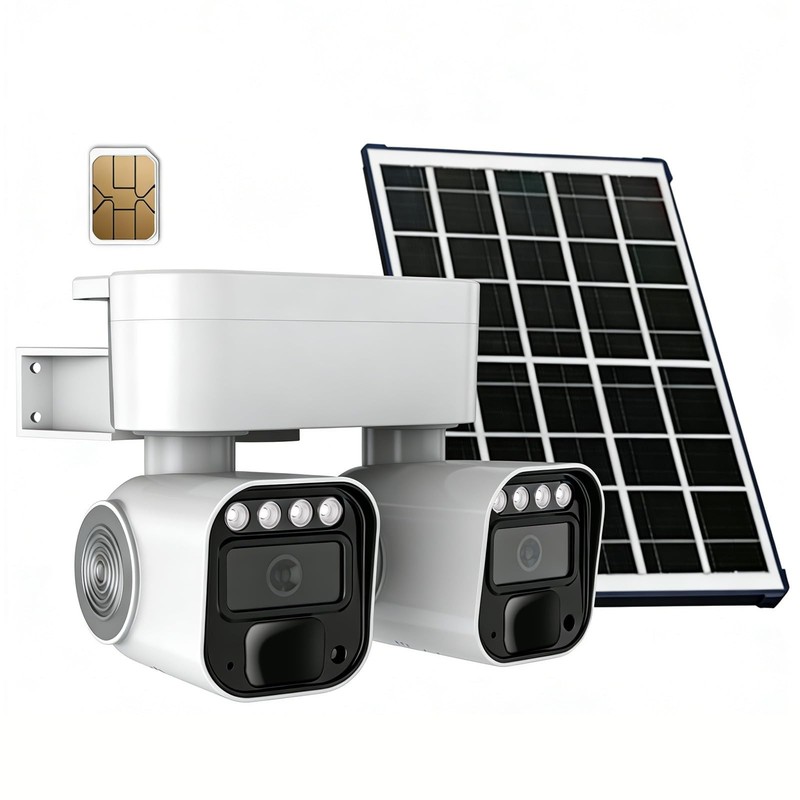 4G LTE Solar Outdoor Security Camera, No WiFi, Dual Lens 360° View, 2K Night Vis gallery