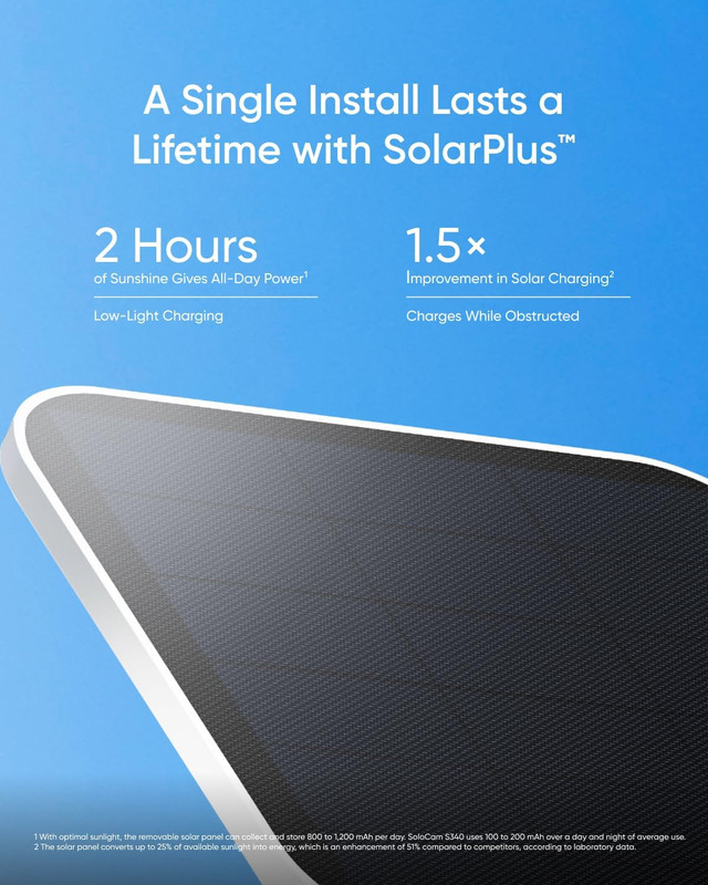 Eufy Security 3K Dual Camera, Solocam S340, Solar Security Cameras Wireless Outd gallery