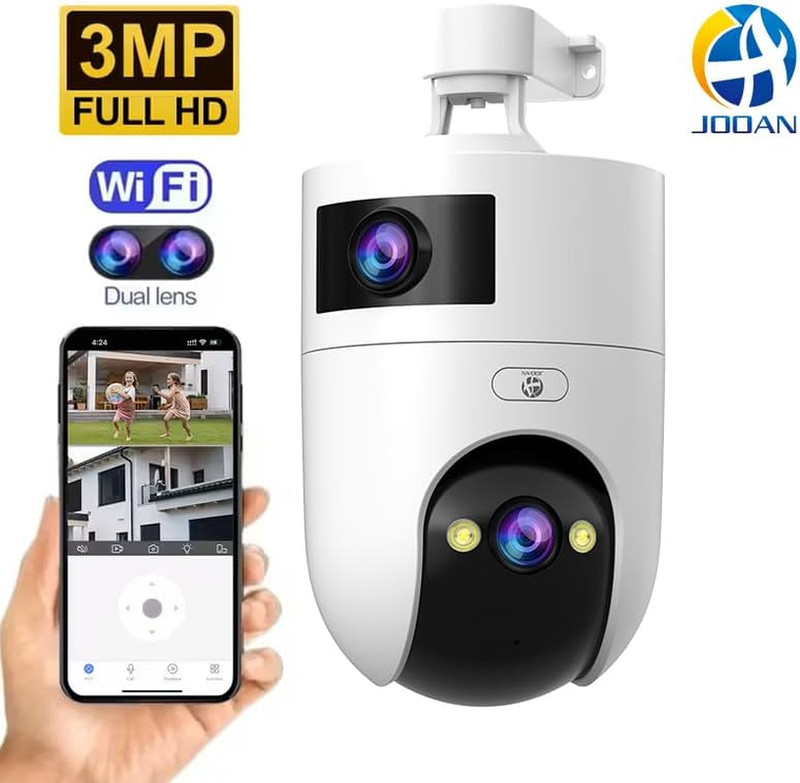 Dual Lens Security Camera Outdoor, 3MP FHD Wifi PTZ Home Security Camera with 36 gallery