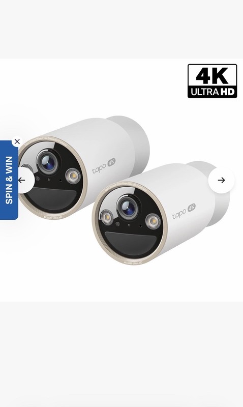 TP-Link Tapo MagCam 4K Wire-Free Battery Cam 2-Pack w/ Magnet, Alexa/Google gallery