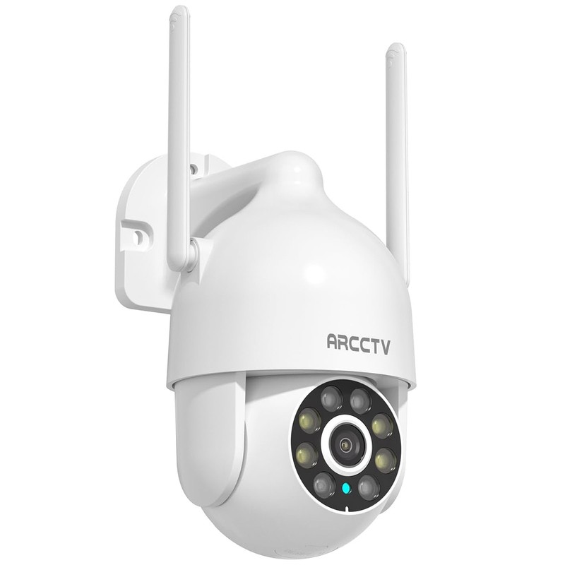 ARCCTV 2K Wired Home 360°PTZ CCTV WiFi6 Audio Security Camera,Color Night Vision