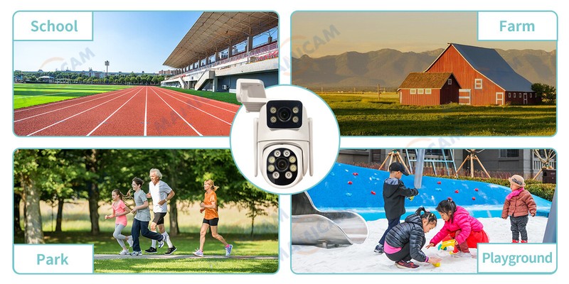 4MP 4G SIM WIFI PTZ Video Surveillance Camera Dual Len 3.6mm-8mm Alarm Camhipro gallery