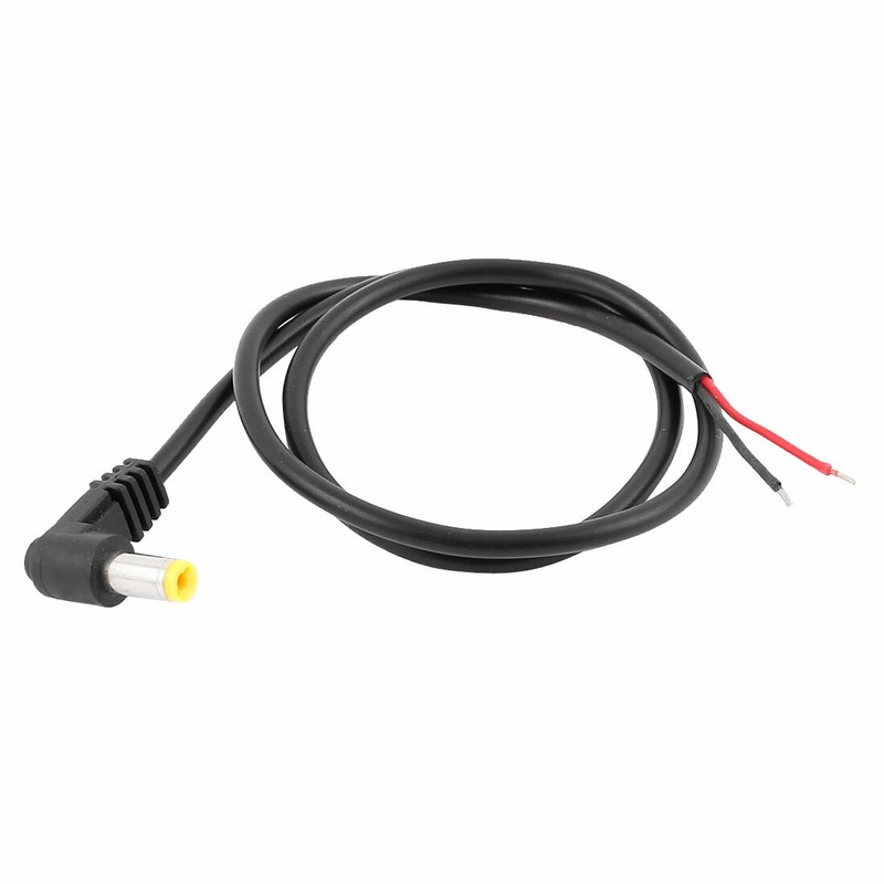 0.5m DC Male 5.5 x 2.1mm Bending Head Power Cable Extension Wire For CCTV Camera