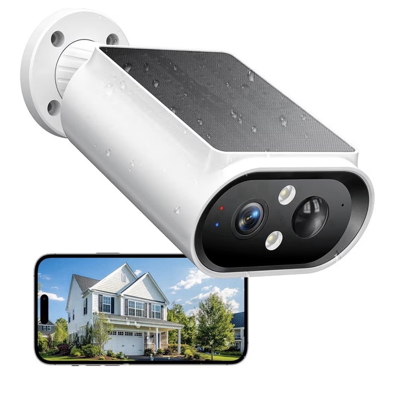 Alkivision Solar Security Cameras Wireless Outdoor – 2K Night Color Vision Camer