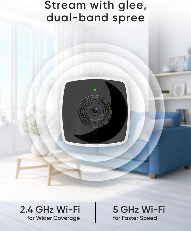 Cameras for Home Security 5Ghz, 2K Indoor Camera, Pet Camera with Phone App, AI gallery