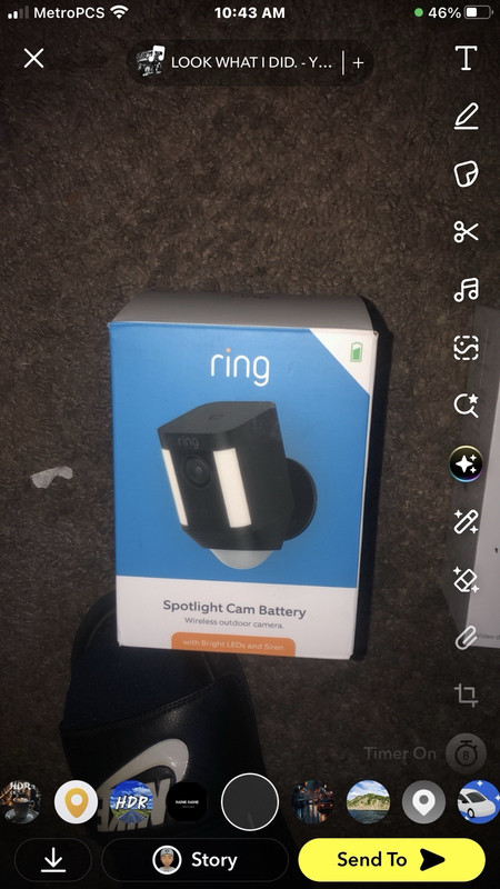 Ring Spotlight Cam Battery Wireless Outdoor 1080p Color Night Vision Alexa Siren