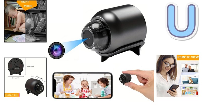 Mini Indoor/Outdoor Camera with 1080P Resolution, Night Vision & Remote Access gallery