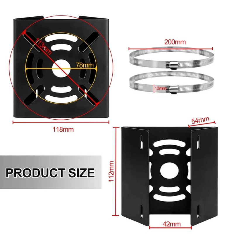Universal Vertical Pole Mount Adapter Bracket for CCTV Security Camera PTZ Do... gallery