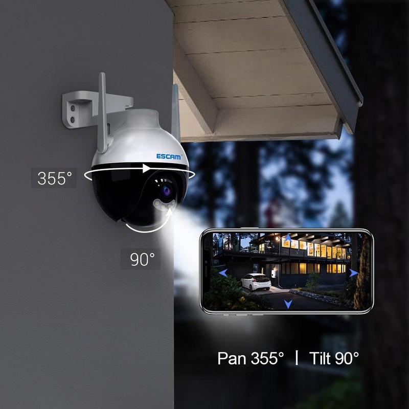 ESCAM 3MP Auto Tracking Cloud Storage outdoor WiFi IP Camera 2-Way Night vision gallery