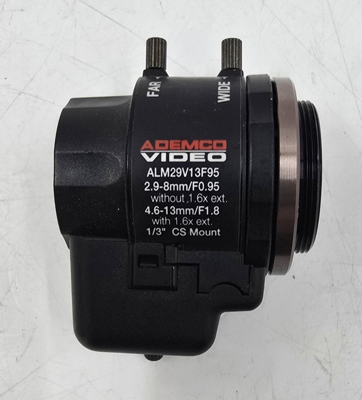 Ademco CS Mount Video Lens ALM29V13F95 1/3" 2.9-8mm F0.95 - TESTED - EB-19023