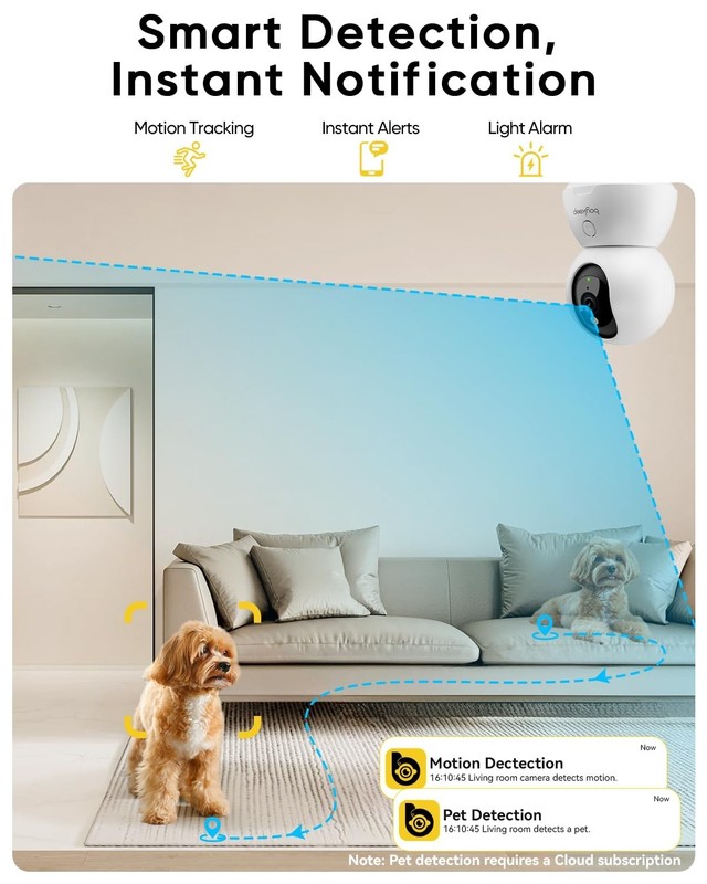 2-Pack 2K Indoor Security Cameras with Night Vision, Motion Detection, 2-Way Aud gallery