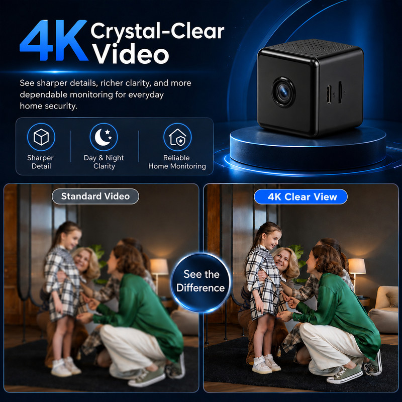 Mini Wireless WiFi Security Camera Indoor Home Security 1080p HD Smart Camera gallery
