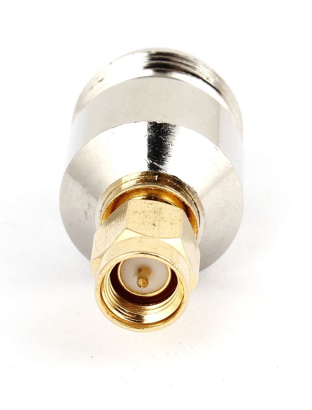 SMA Male to N Type Female M/F Coax Cable Adapter Connector Silver Tone gallery