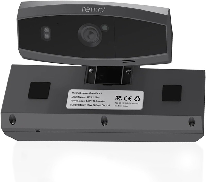 Remo+ DoorCam 3 dcm3m Over-The-Door Wireless Security Camera 1080p Night Vision