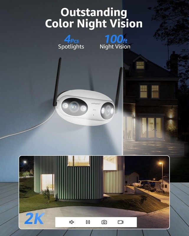 iCSee 8MP POE Security Camera Dual Lens Human Detection Color Night 2-Way Audio gallery