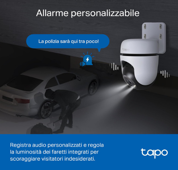 TP-Link Tapo C510W Outdoor WiFi Camera 2K 360° IP65 Night Vision Colors gallery