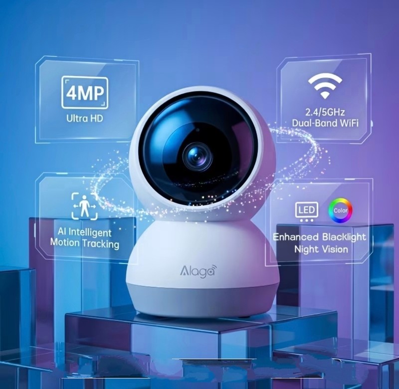 2K 4MP Indoor Security Camera with AI Tracking – No SD Card Included gallery