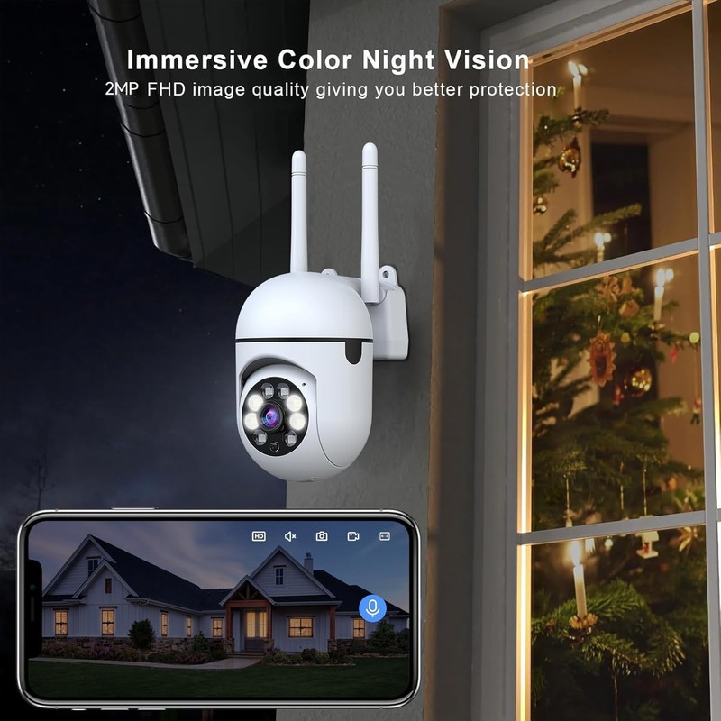 2K Security Camera Wired, 2.4/5GHz Home WiFi Camera, 360° PTZ Baby Monitor gallery
